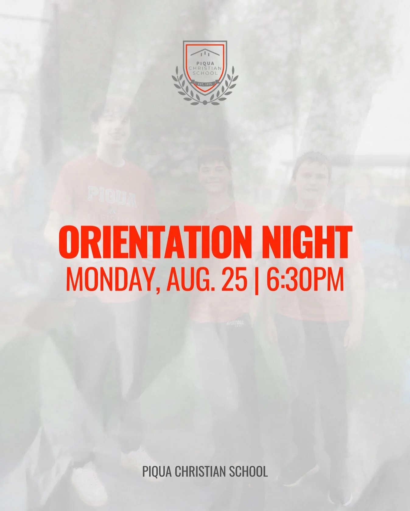 PCS is almost back in session! 🦅 Don't miss Orientation Night next Monday to discuss the amazing year ahead! #LetsGoEagles