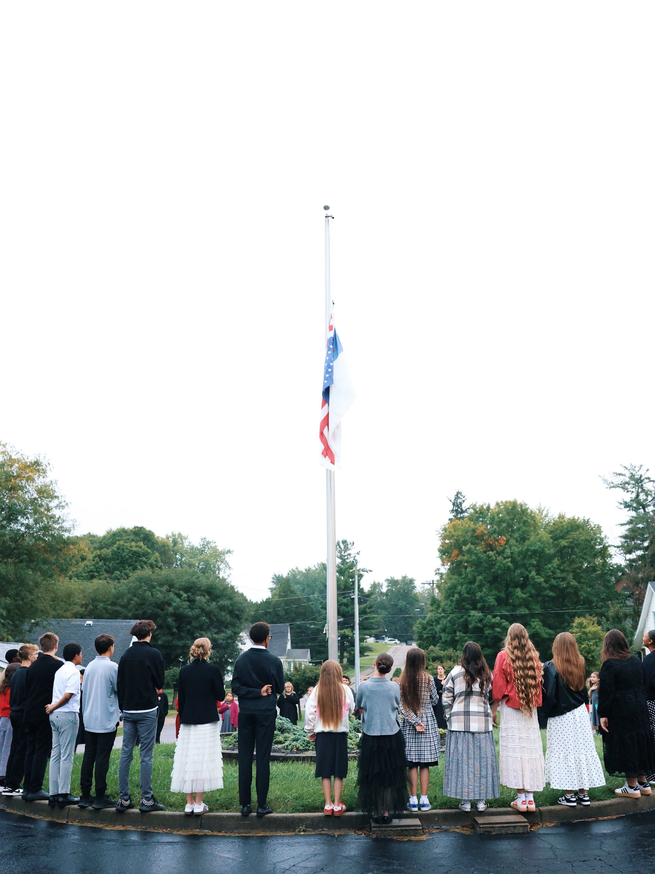 This morning, our students gathered around the flag for Prayer at the Pole! 🇺🇸

We are so thankful for our Student Council who led us in prayer for our nation, our city, our school, our teachers, and our students.

What a special reminder that pray
