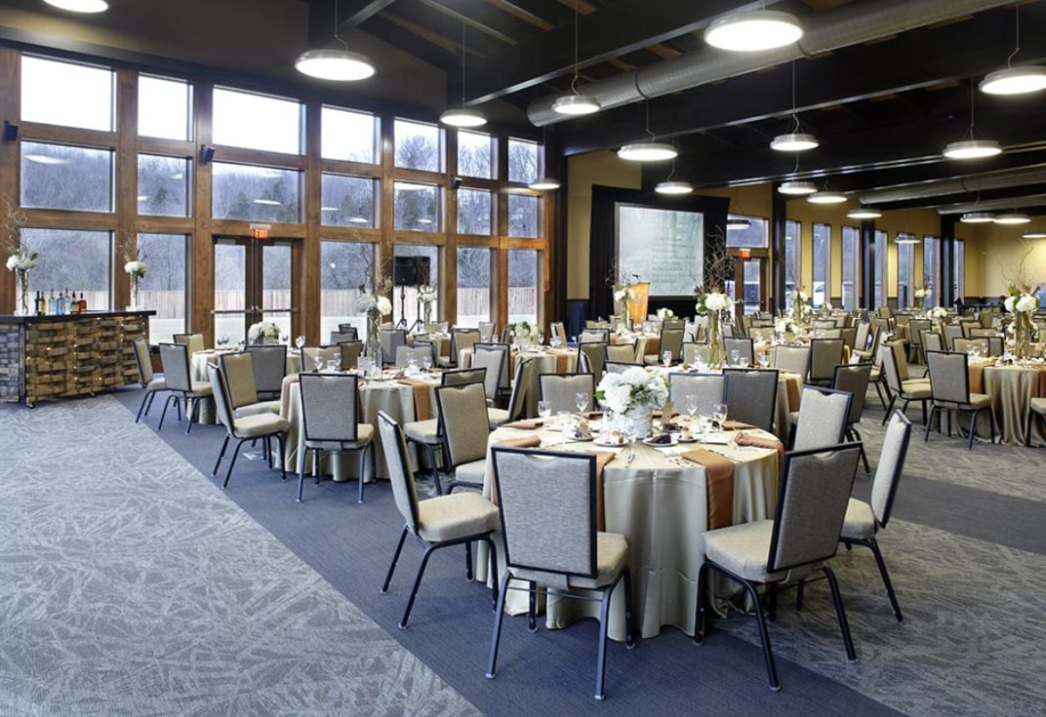 Gheens Foundation For REception with 8 top table settings