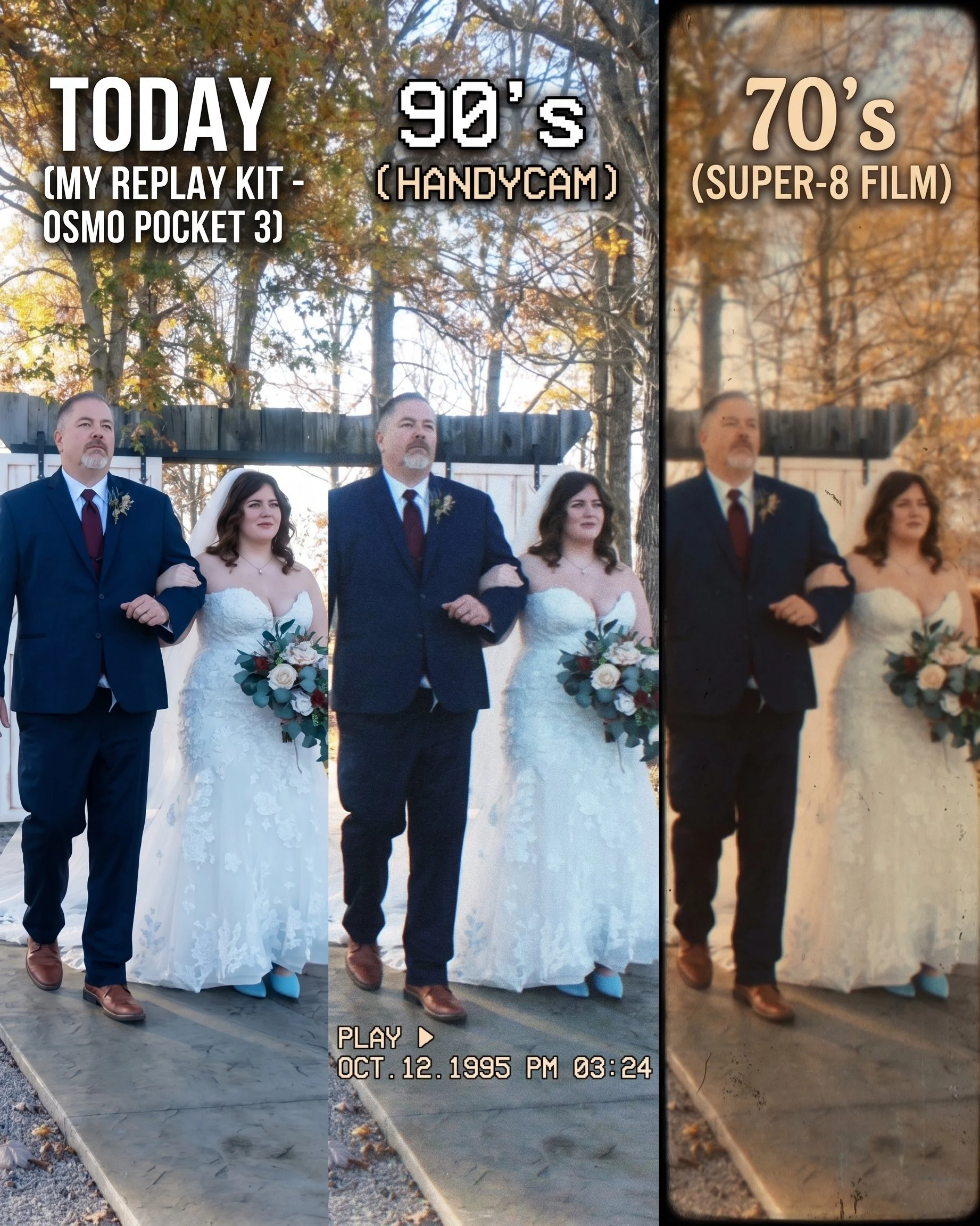 Modern vs Retro. Your Wedding Film Stands the Test of Time.