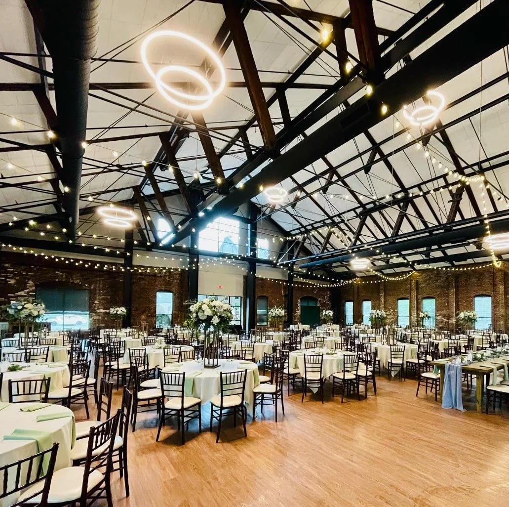 Reception at The Foundry ready for a seated meal.