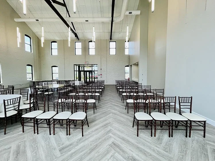 Walnut Chivari chairs for a Wedding Ceremony