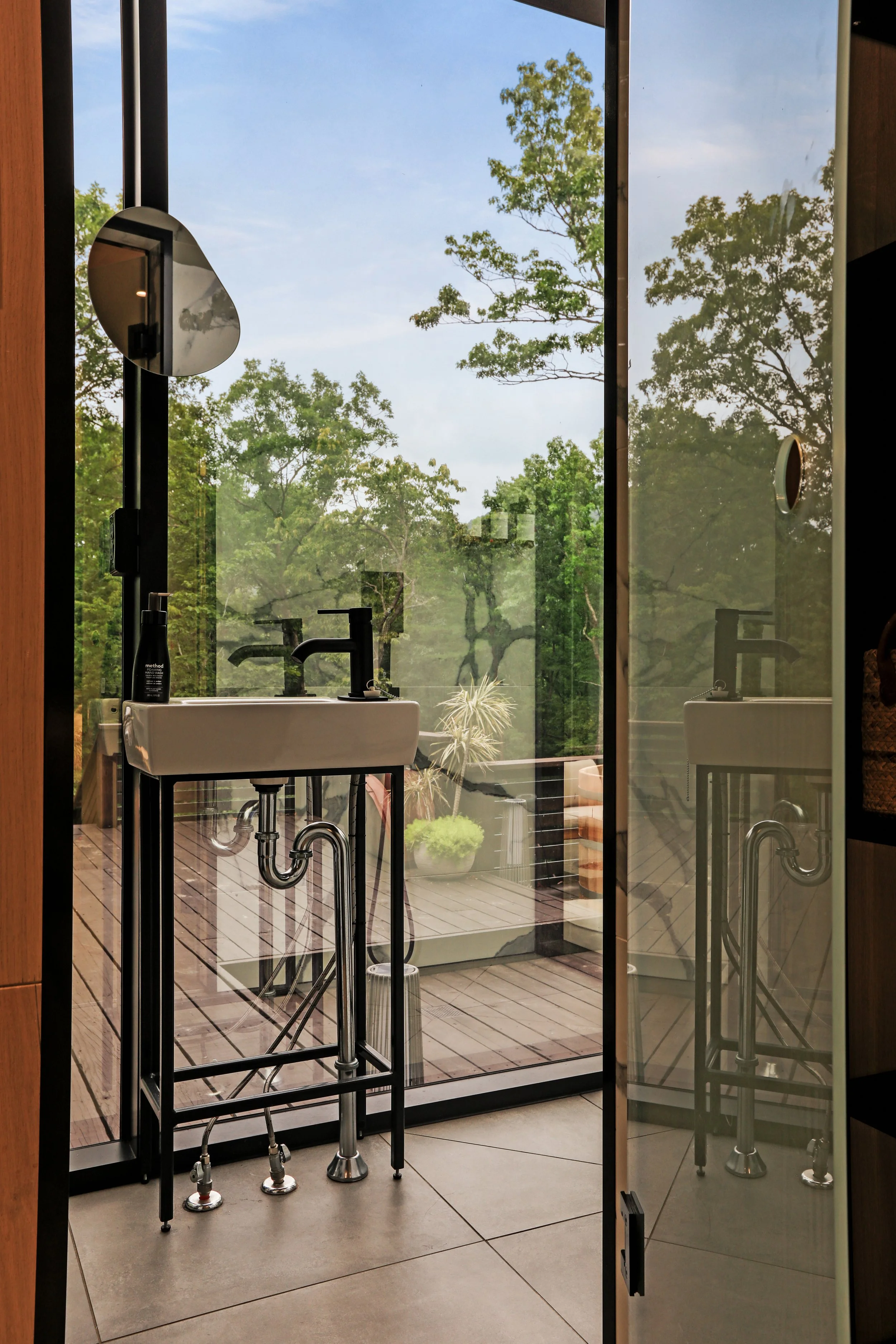 Interior view from bathroom. 