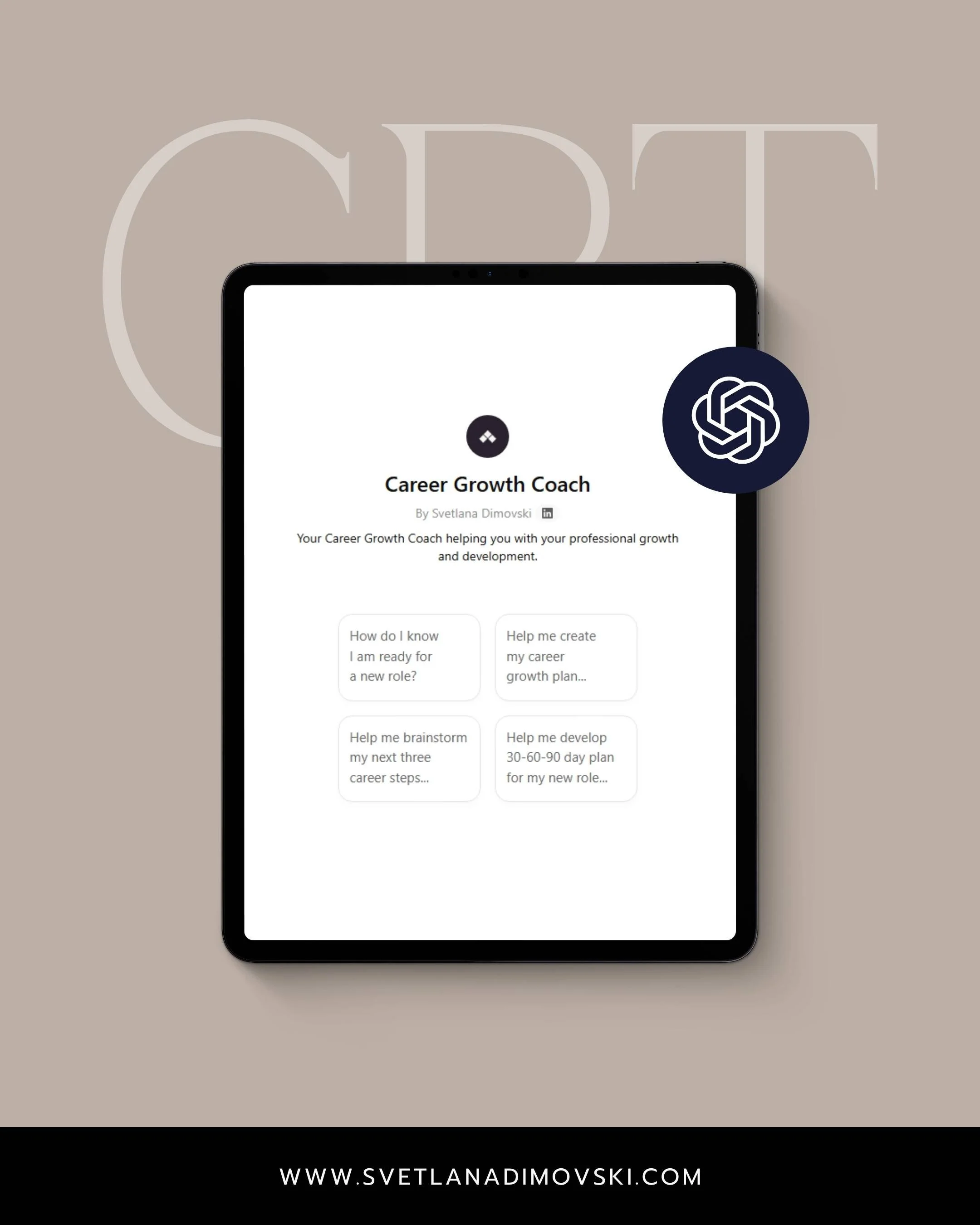 Career Growth Coaching - Custom AI ChatGPT for Professional Growth and Career Advancement