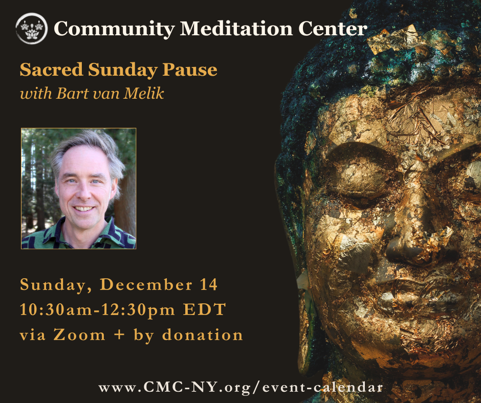 Sacred Sunday Pause with Bart van Melik (via Zoom)