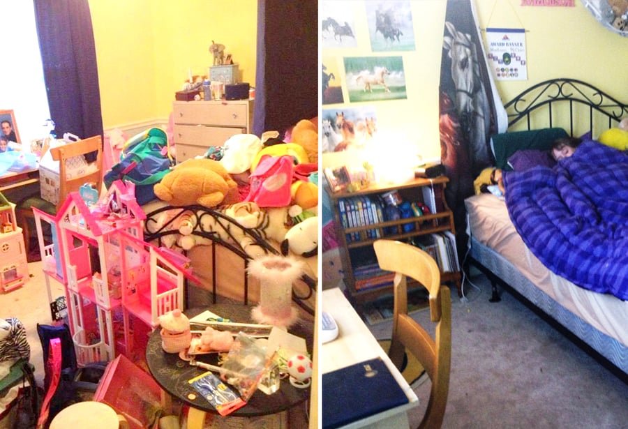 DeClutter Box Home Organization Before After