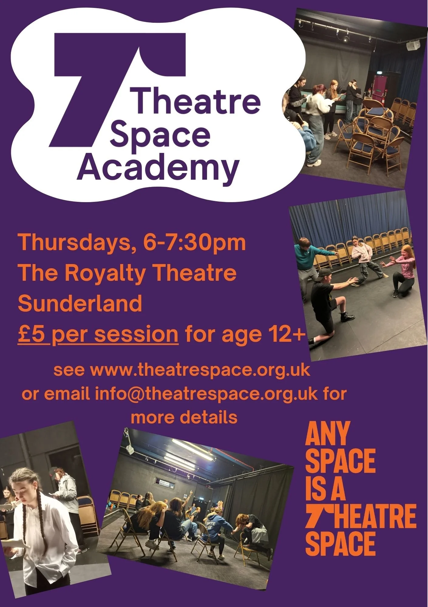 Theatre Space Academy: A Creative Space for Young Performers (Ages 12-17)
