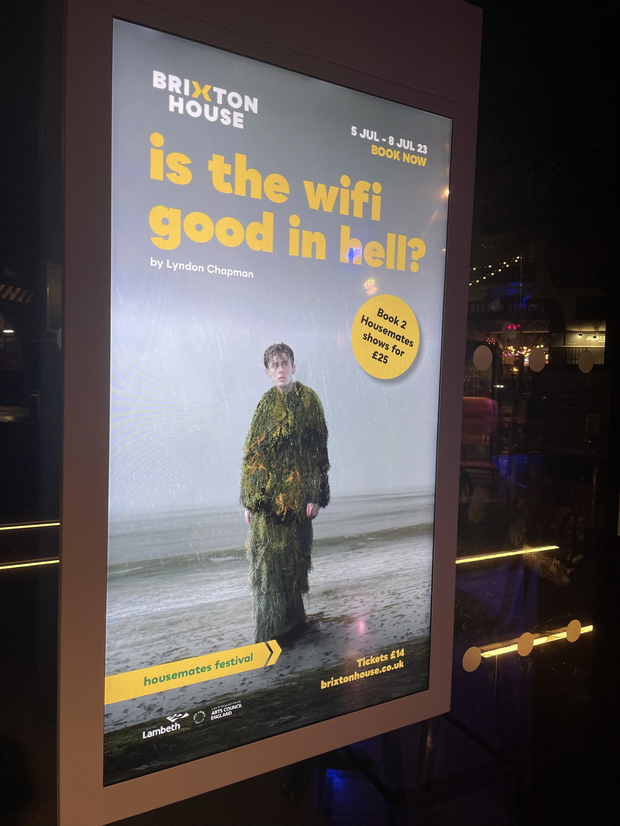 Lyndon Chapman in Is the WiFi Good in Hell?  (Brixton House poster, 2023)