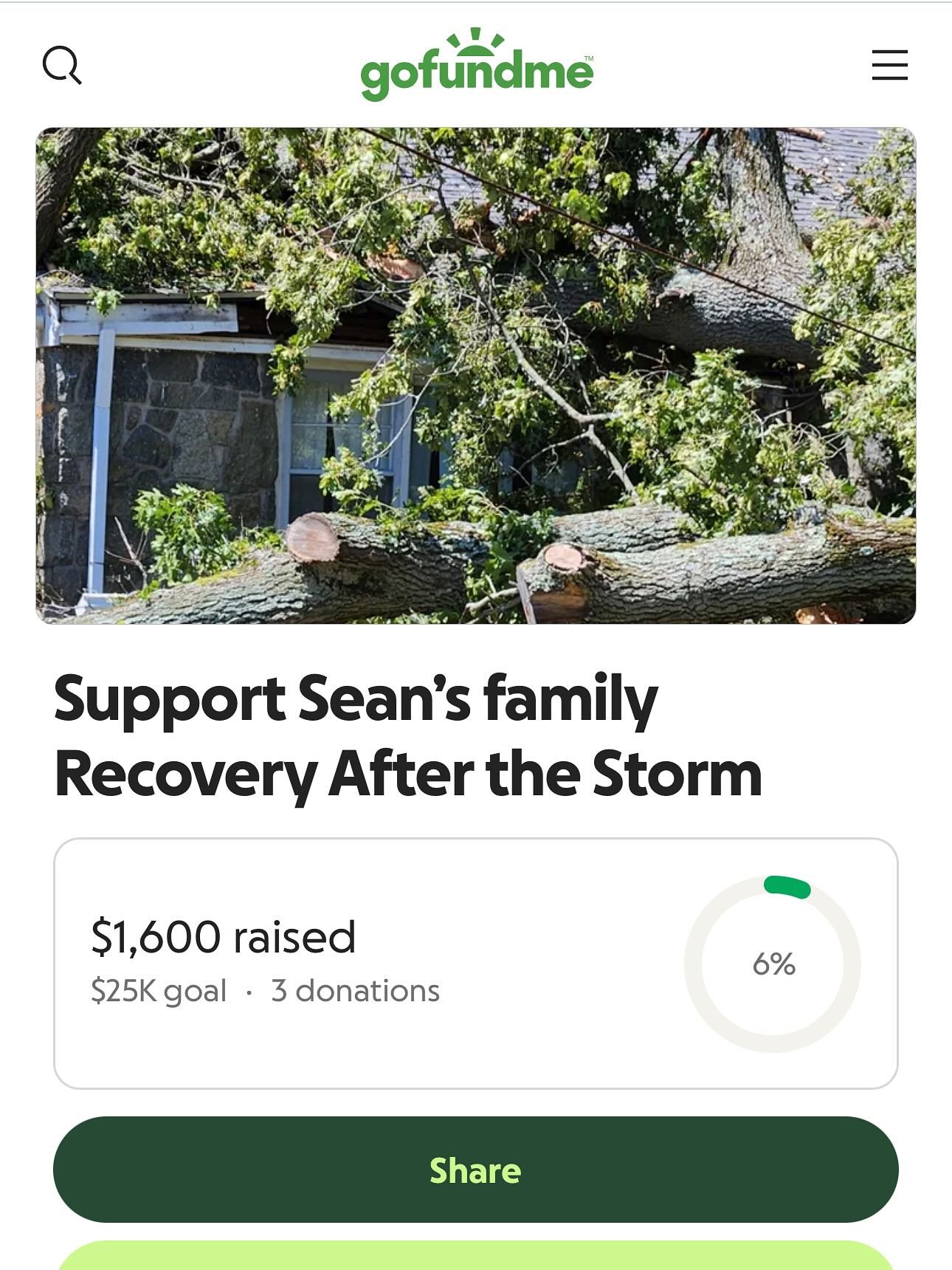 We are reaching out to ask for any donations that can help Sean through this challenging period. Thank you everyone! 🙏 link is in our bio!