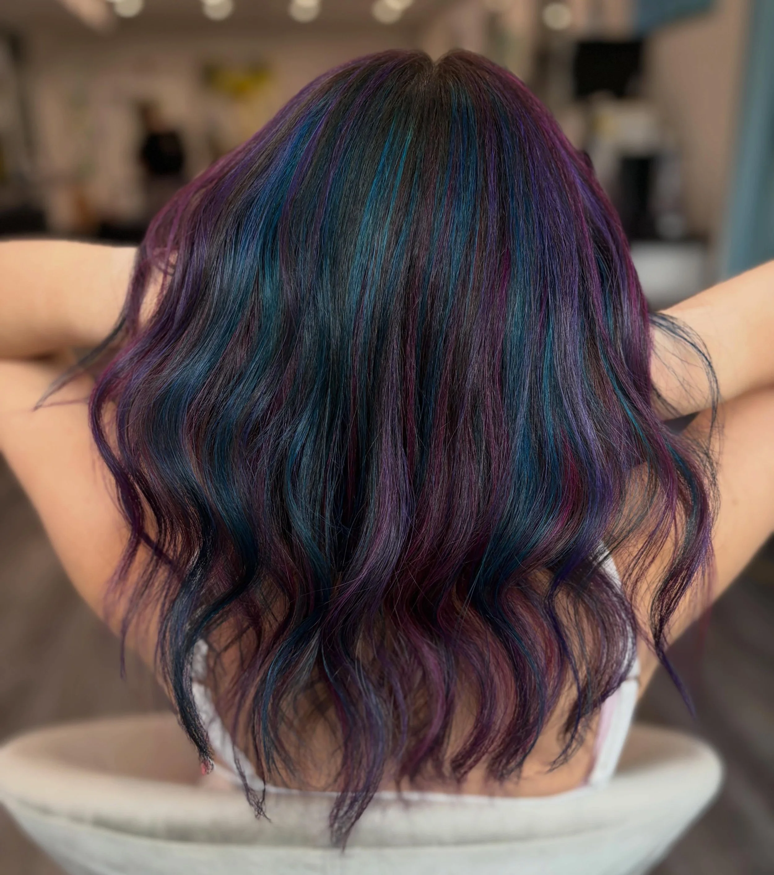 Serving mermaid vibes all season long 🌊💙💕
Color done by Alexa in our Darien location
Call 203-202-7266 to book your appointment today! 
&bull;
&bull;
#mermaidhair #hairstyles #haircolor #hairgoals #townofdarien