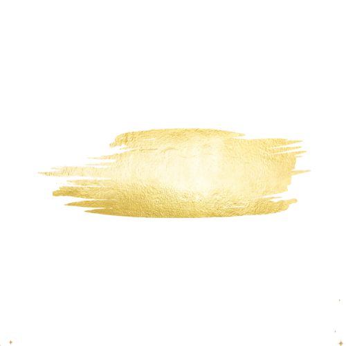 Gold-colored brush stroke on a black background.