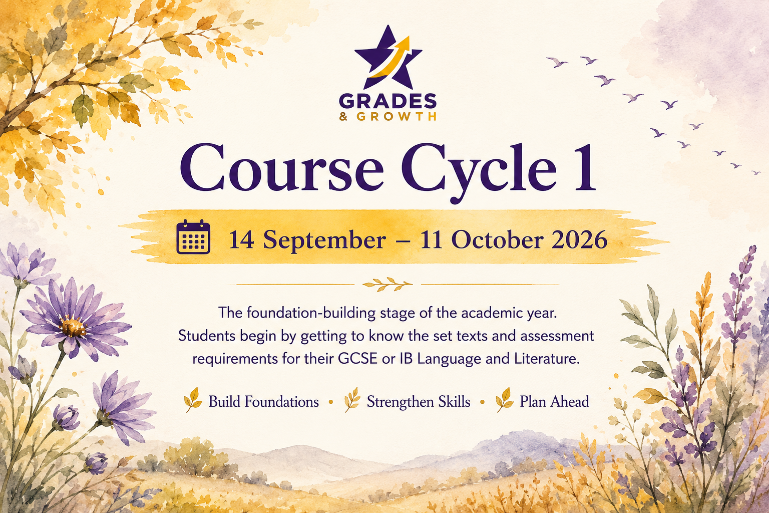 Course Cycle 1 