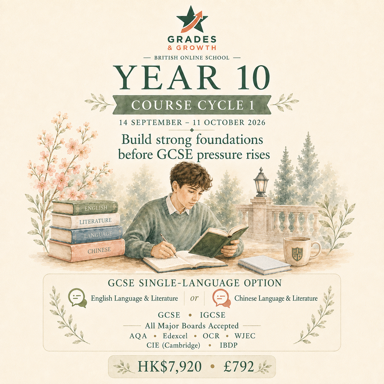 Year 10 Single-Language Course | Course Cycle 1 (14 Sept–11 Oct 2026)