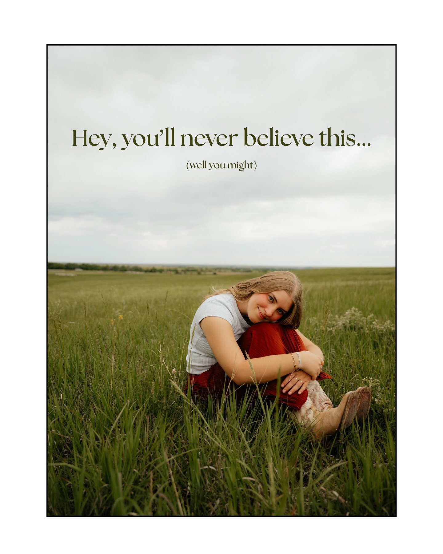 Hey, you&rsquo;ll never believe this&hellip; (well, you might 🤸🏼&zwj;♂️)
Blair Elise Photography is now officially based in Osborne County&mdash;the place I grew up, the place that shaped me.
There&rsquo;s something special about calling home your 