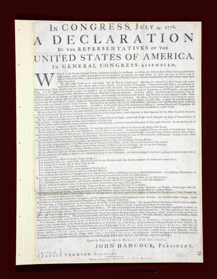 America 250: Declaration of Independence on display — American Museum ...