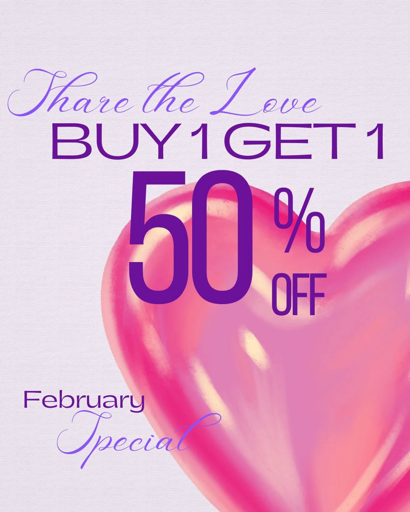 Share the love 💜 Book any service in February and bring a friend to enjoy 50% off their service! Call to book! 412.526.7778 

Discount applied to a service of equal or lesser value. 

#galentinesday #sharethelove #pittsburghsalon #pittsburghhair #da