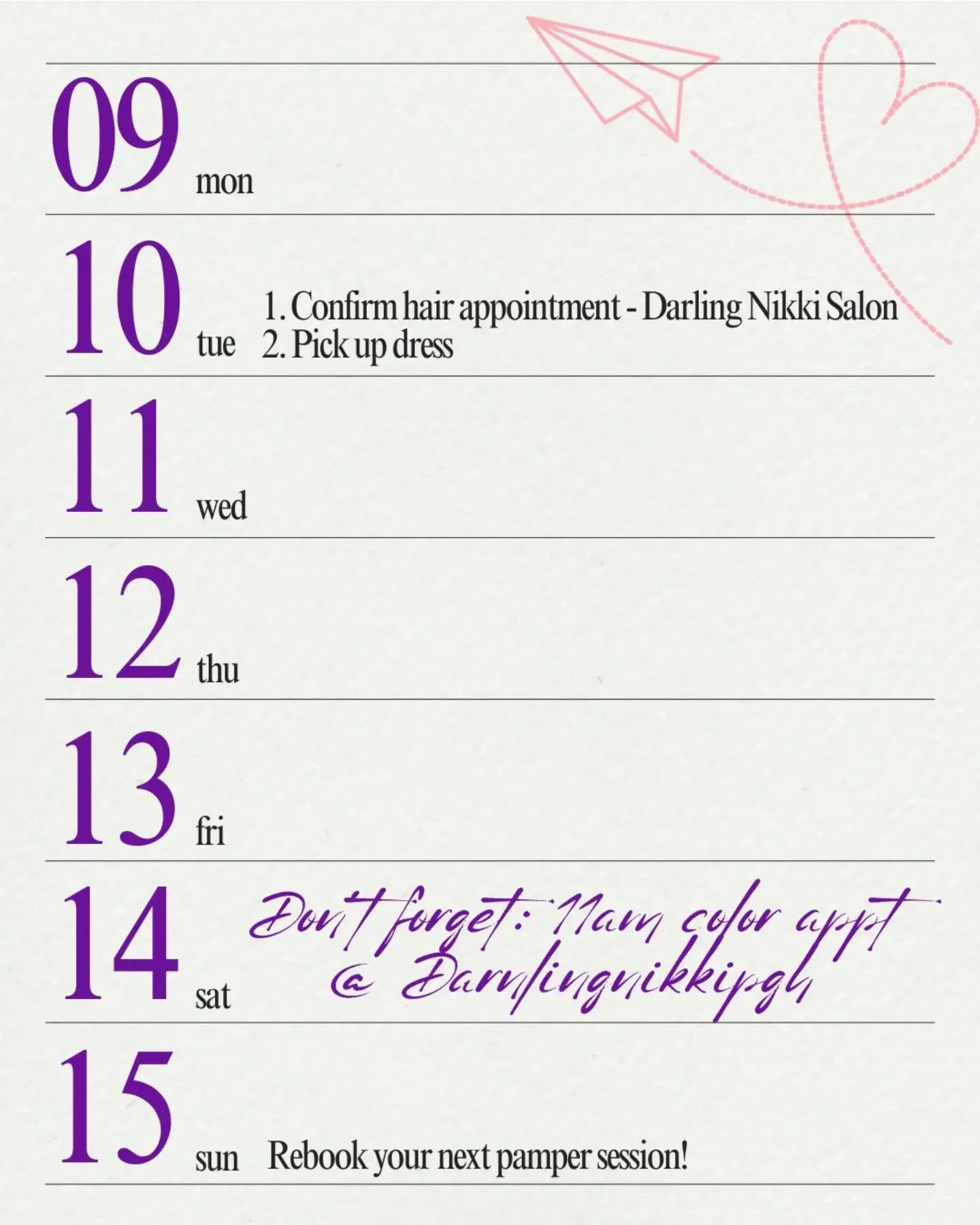 ❕REMINDER❕Book your Valentine&rsquo;s Day hair appointment NOW while you still have time! We have a few appointments still available Friday AND Saturday!! ⏳

Great hair doesn't happen by accident. It happens by appointment. 

Booking link in bio 💜

