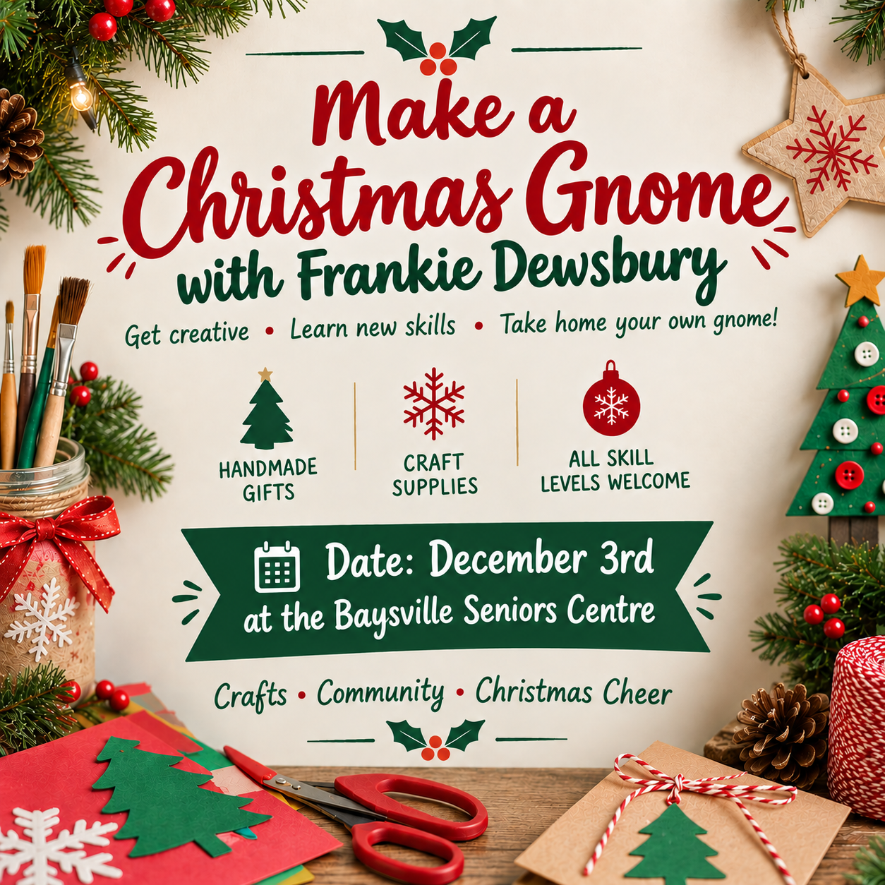 Make a Christmas Gnome with Frankie Dewsbury