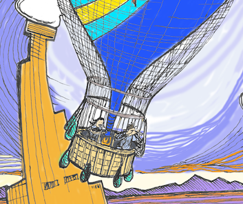 A Blue Balloon walks into Big Blue in Dr Dave's blog post about sleep apnea treatment without CPAP