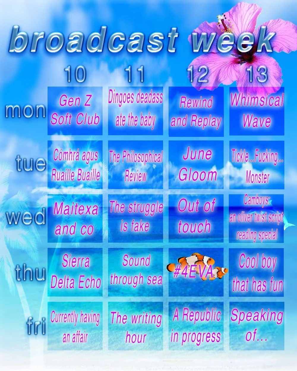 Broadcast Week — Trinity FM