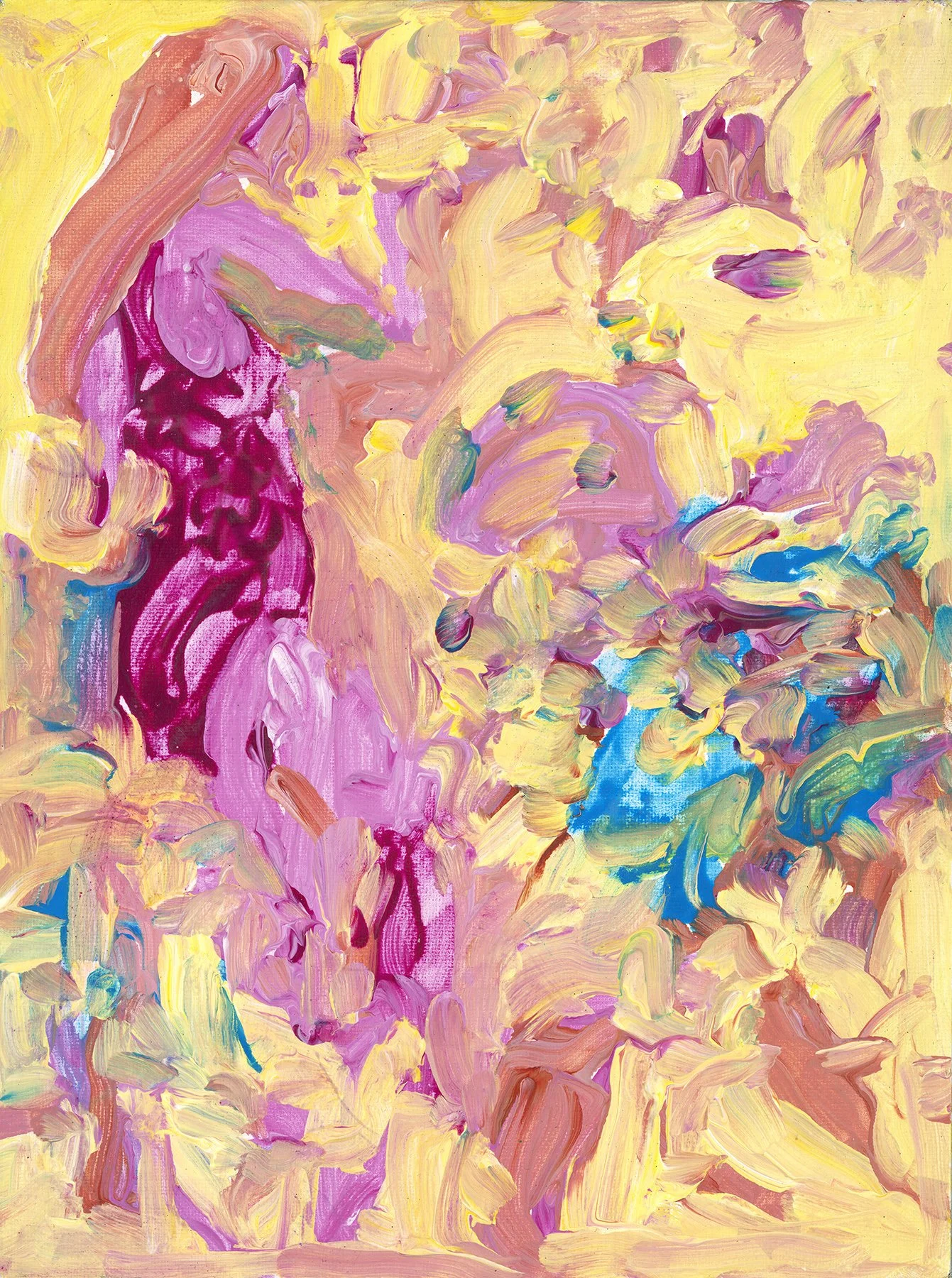 Taylor's Version: Abstract Painting with Pink and Yellow