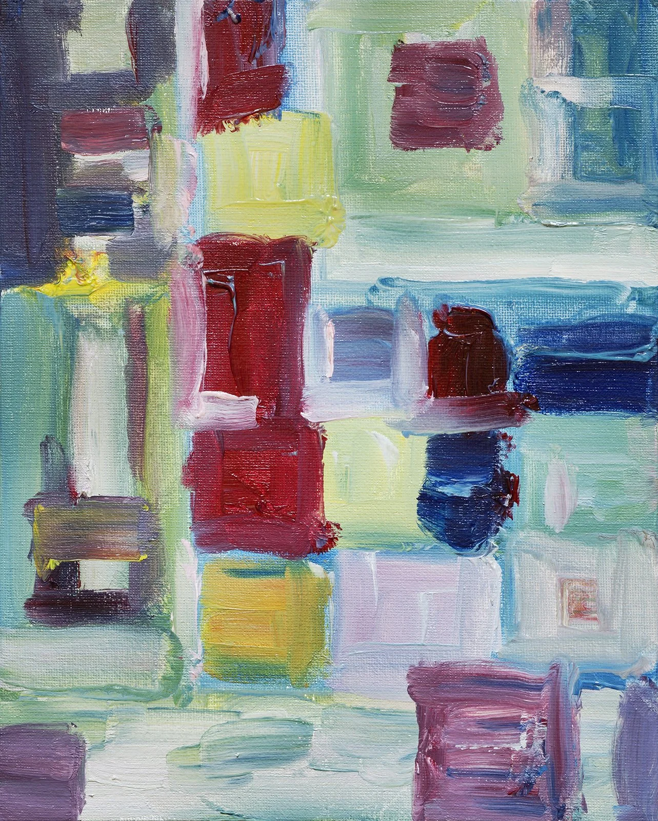 Lisbon: Abstract Tiles Oil painting, Portugal