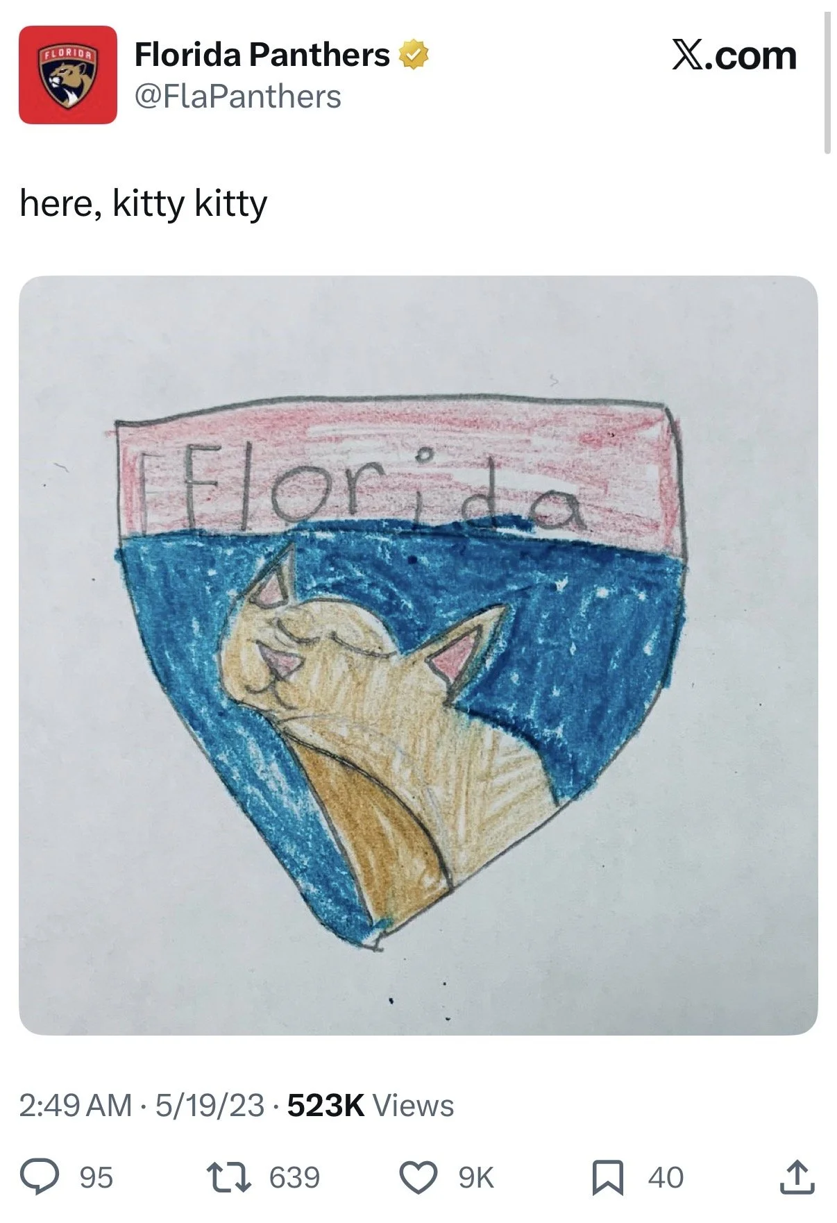 Vibing Panther: What started as a drawing by a fan for Kids Day turned into a rallying cry for a fan base, a merch collection, and a brand icon that represented winning, fun, and community.

She first made her debut as the Panthers' Twitter avatar fo