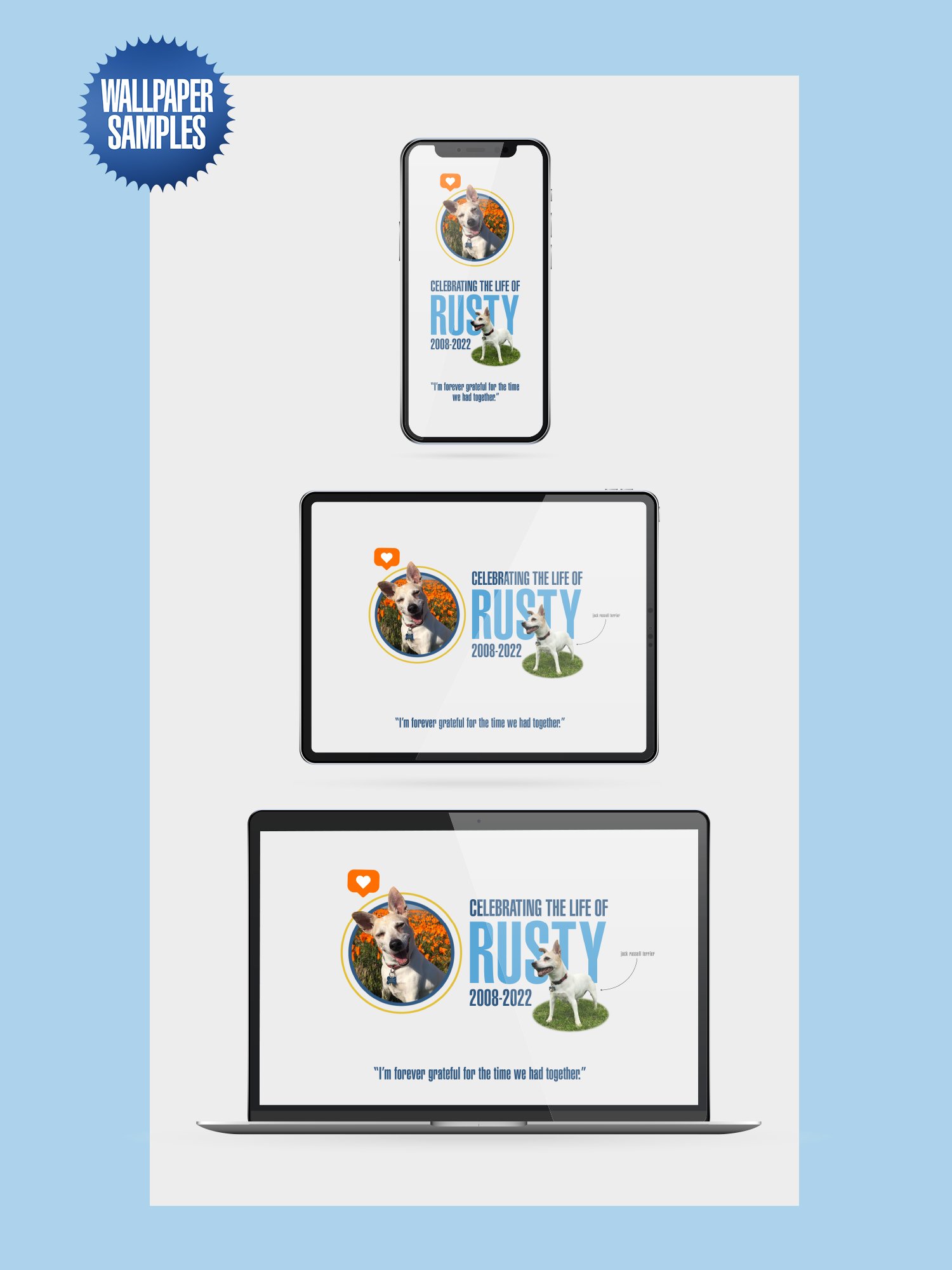 Custom Digital Pet Wallpaper Package