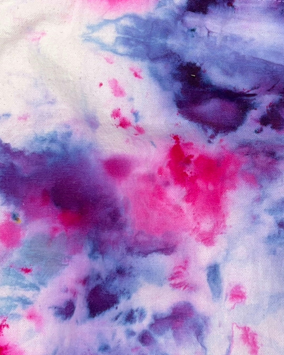 vibrant ice dye fabric pink and purple water color effect