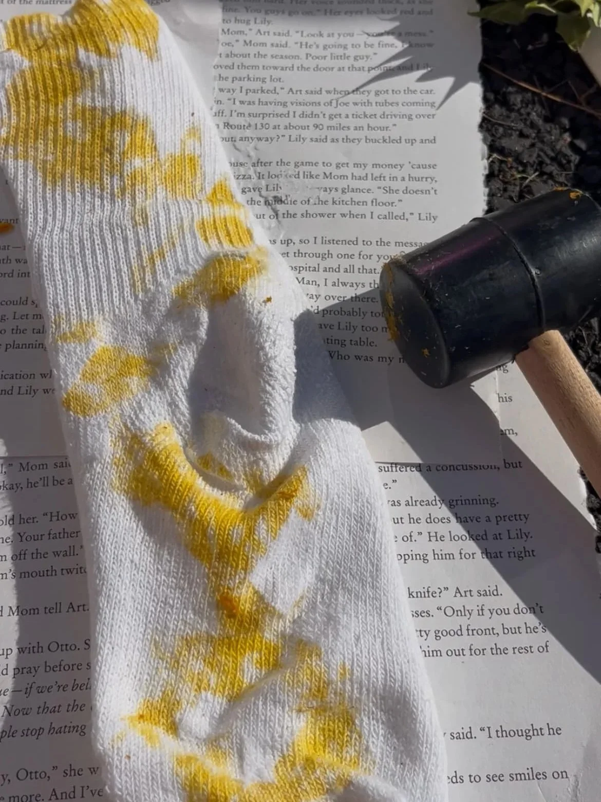 botanical print sock with sunflowers