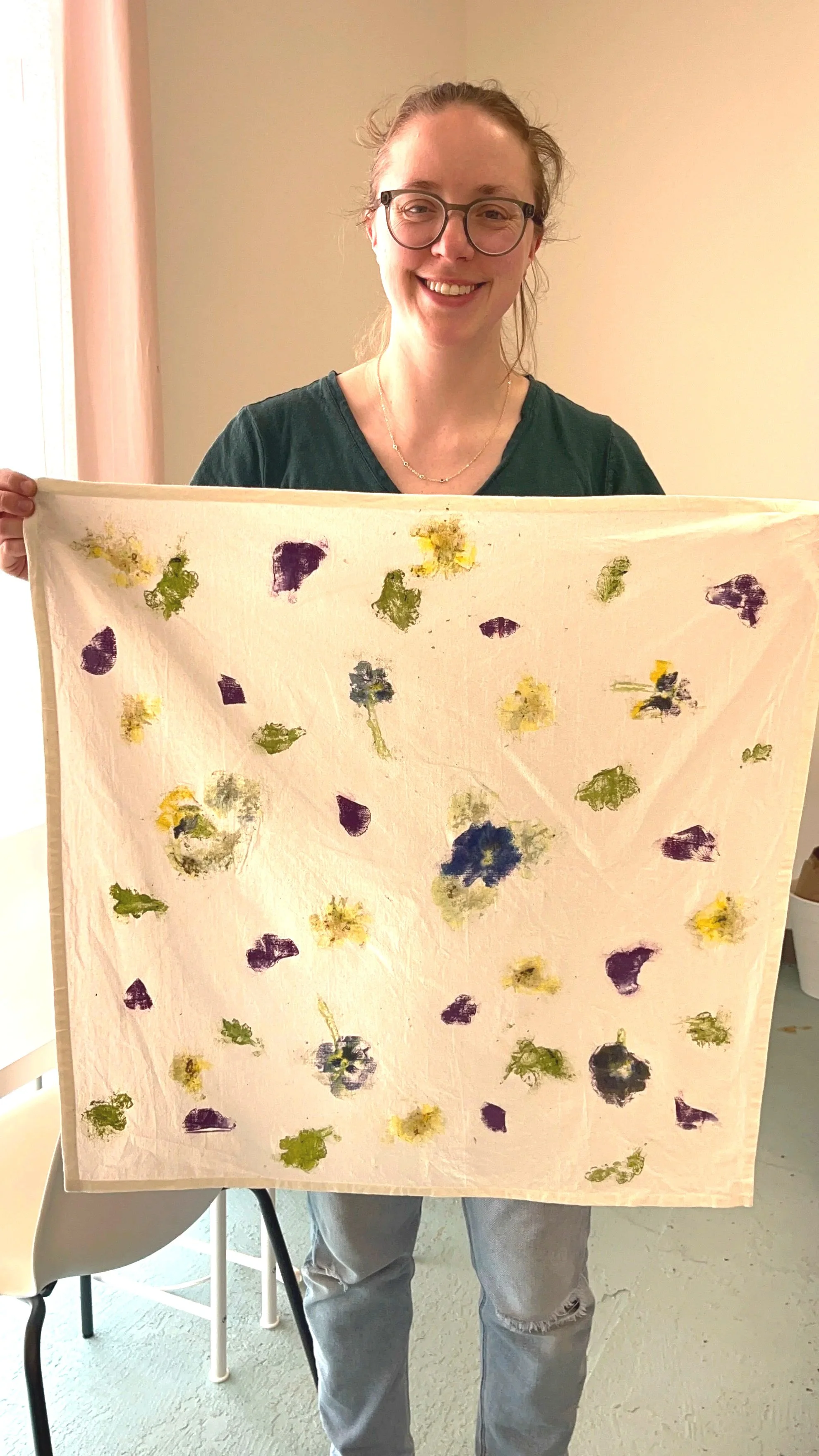 participant enjoyed botanical printing and now can teach her kids