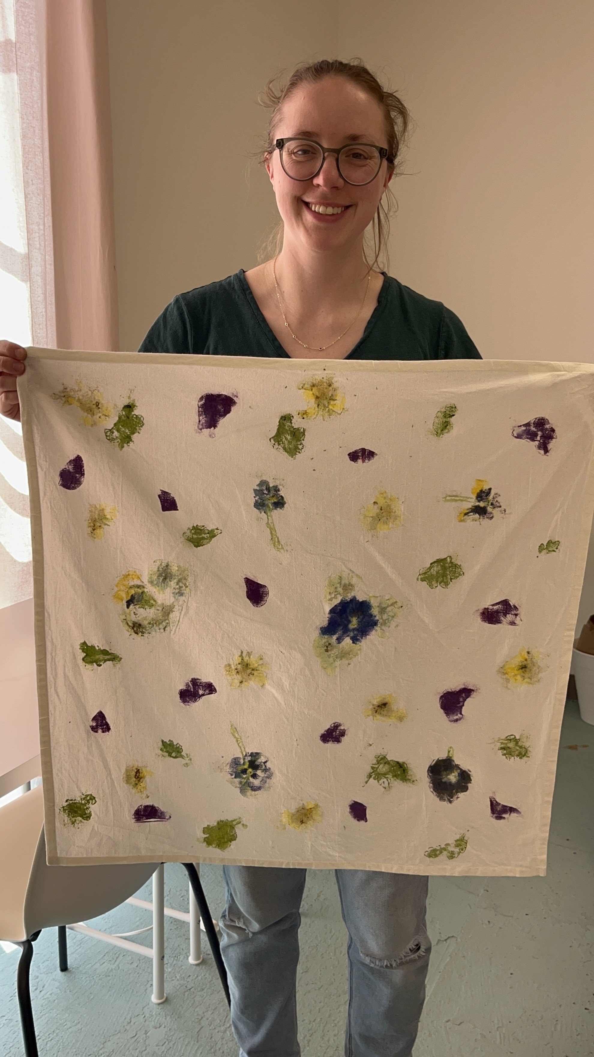 participant enjoyed botanical printing and now can teach her kids