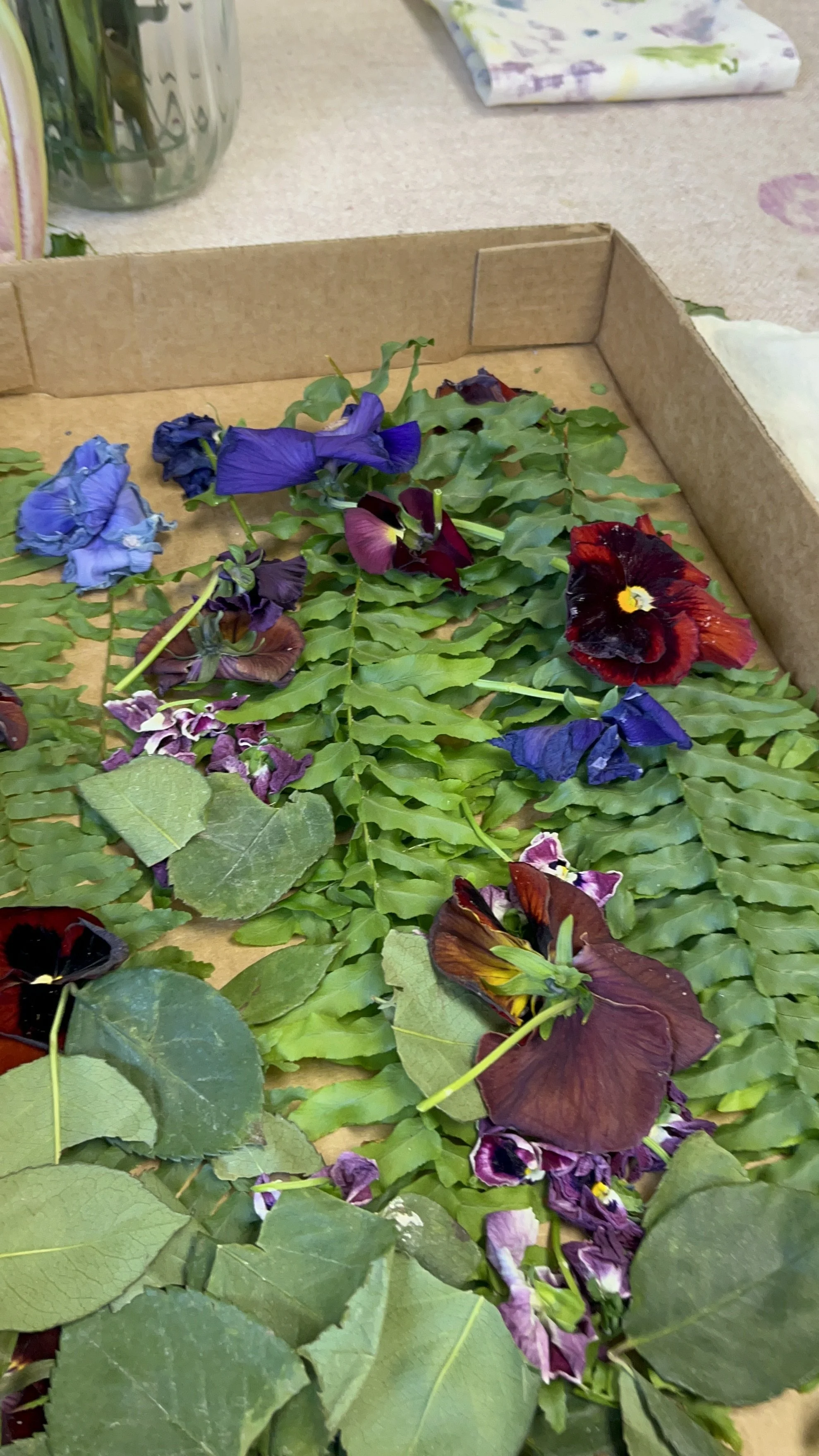 some flowers and leaves we use in class