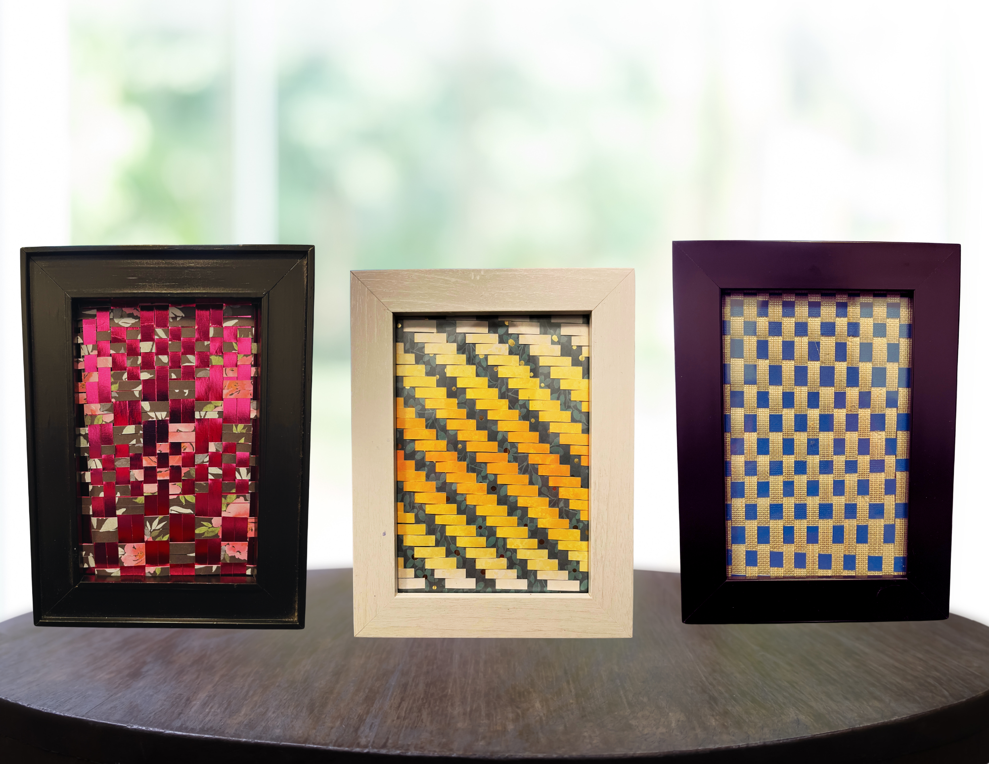 Paper weaving frames