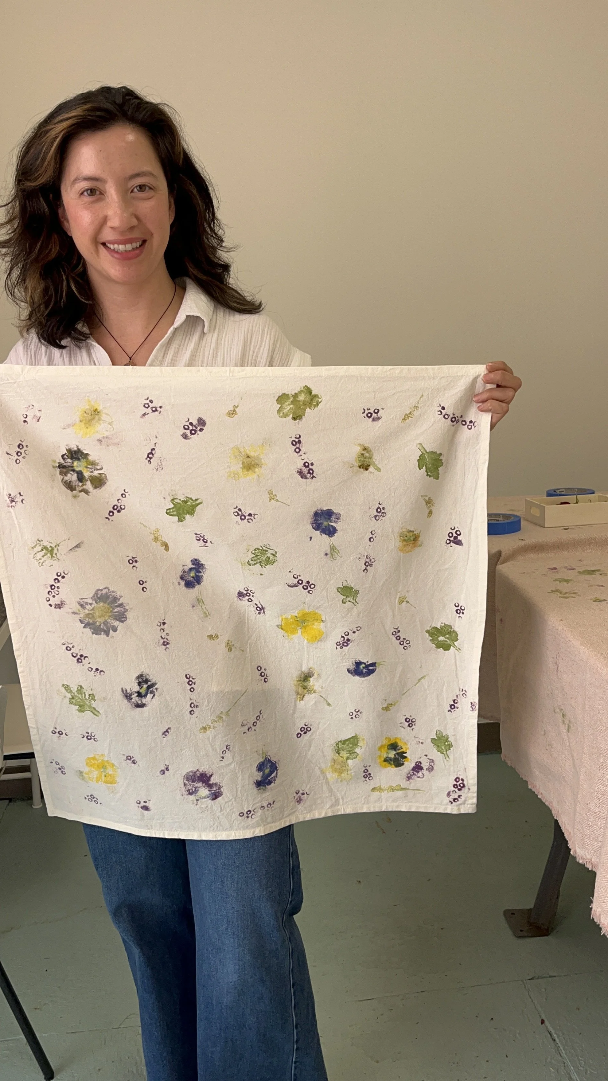 happy with the results of botanical print class