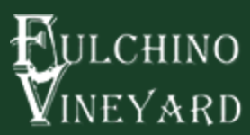 logo for Fulchino Vineyard white lettering and green background rectangle