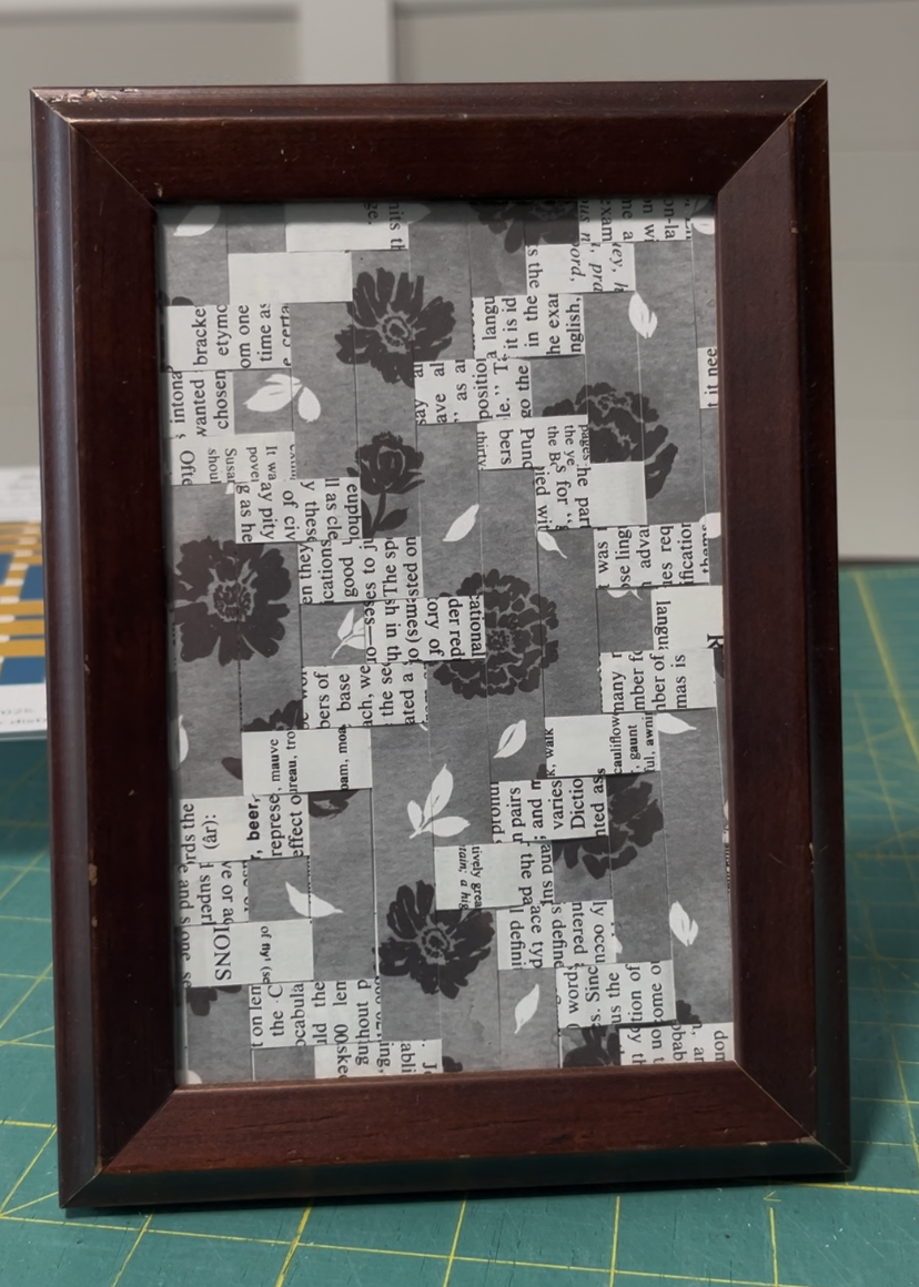 paper weaving framed