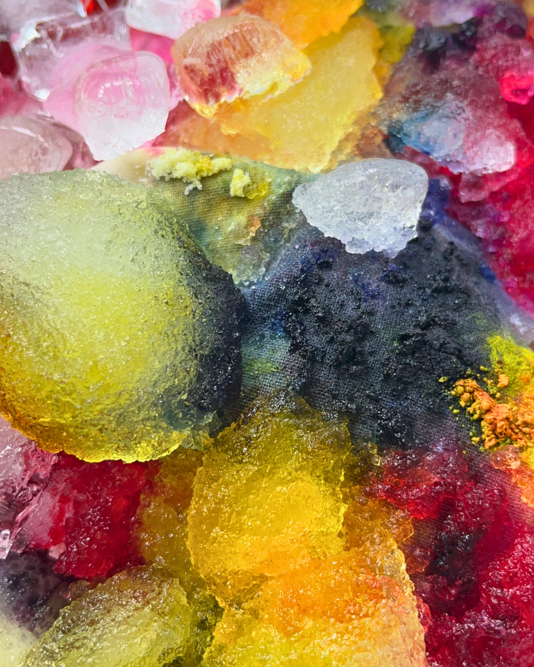 ice dye image close up