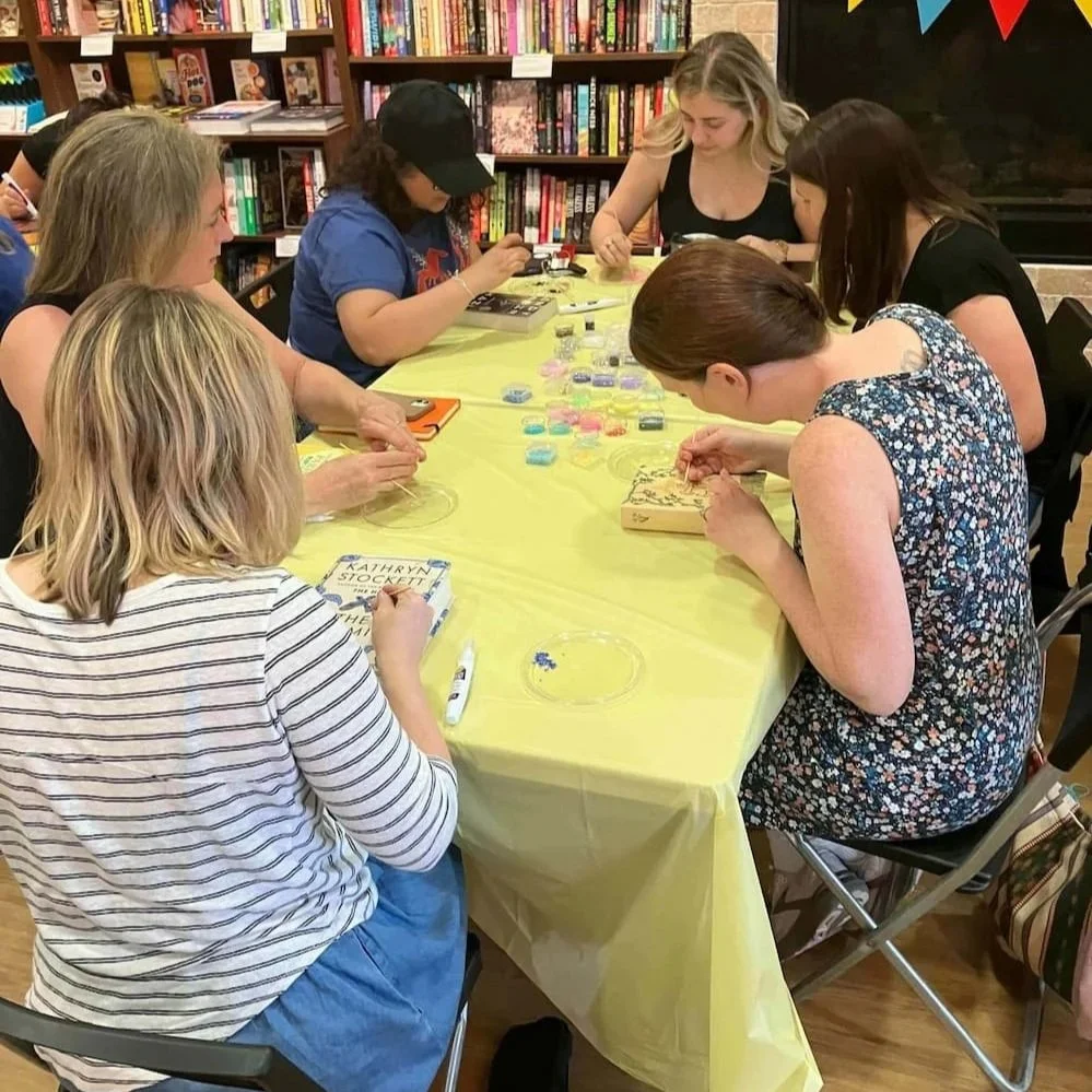 people bedazzling at a bookstore (Copy)