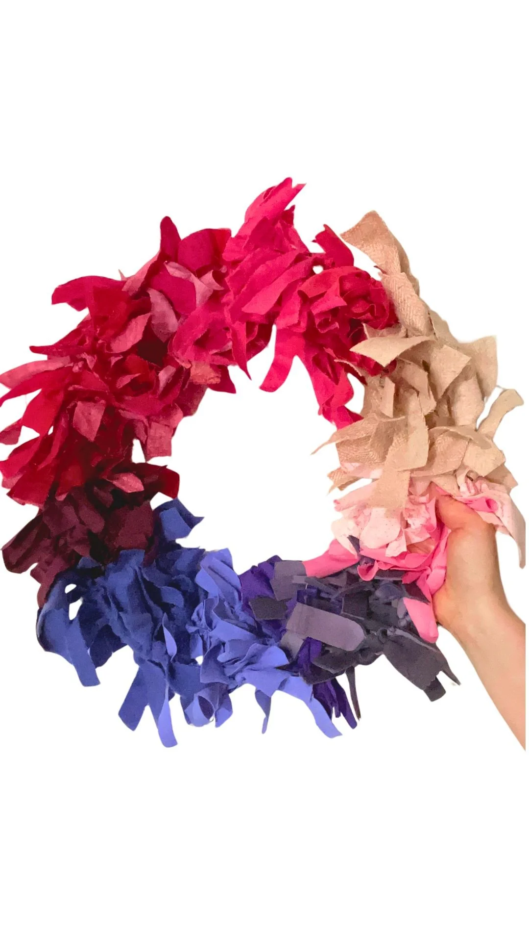 upcycled ombre wreath