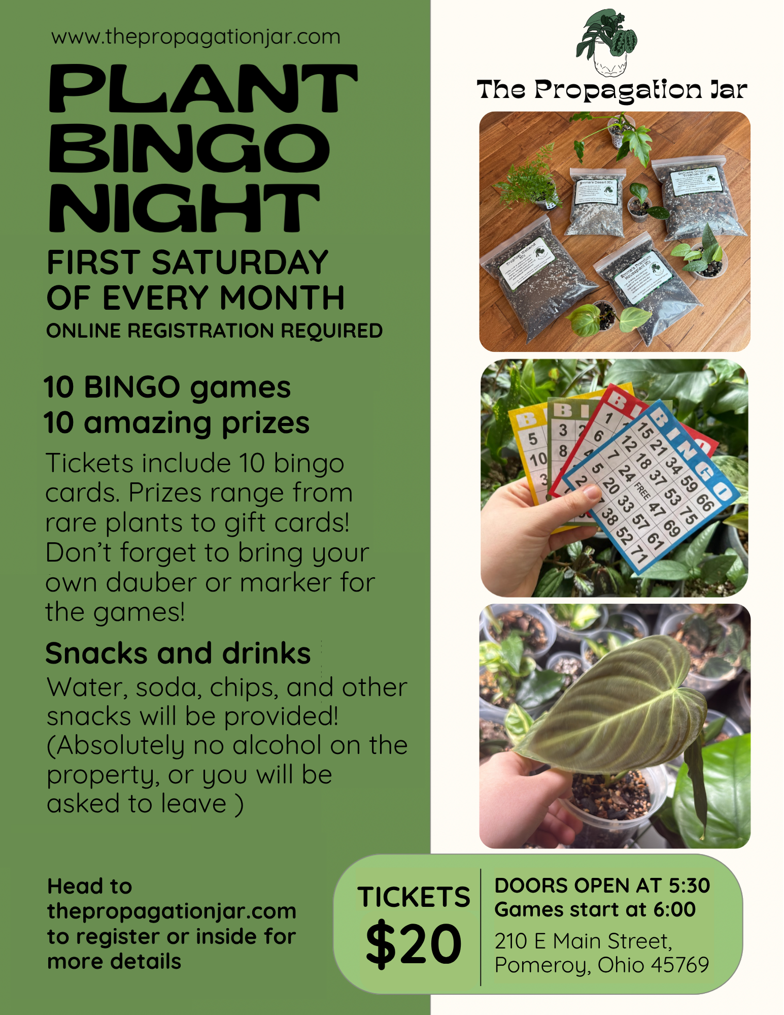 HOUSEPLANT BINGO NIGHT (SUNDAY JULY 5th)