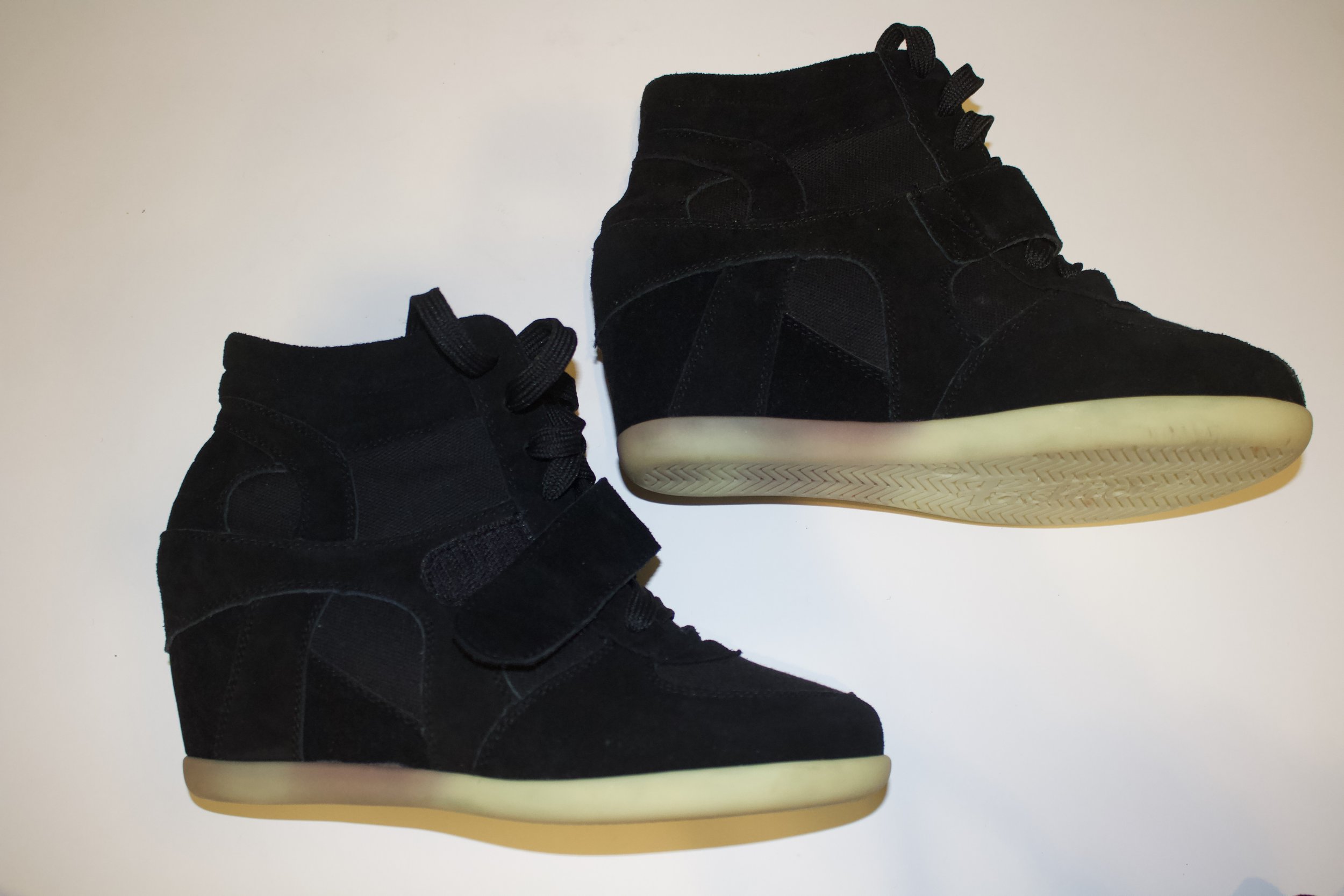 Suede Sneaker Wedges
