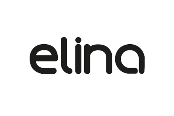The word 'elina' in lowercase letters with a decorative flourish above the 'i'.