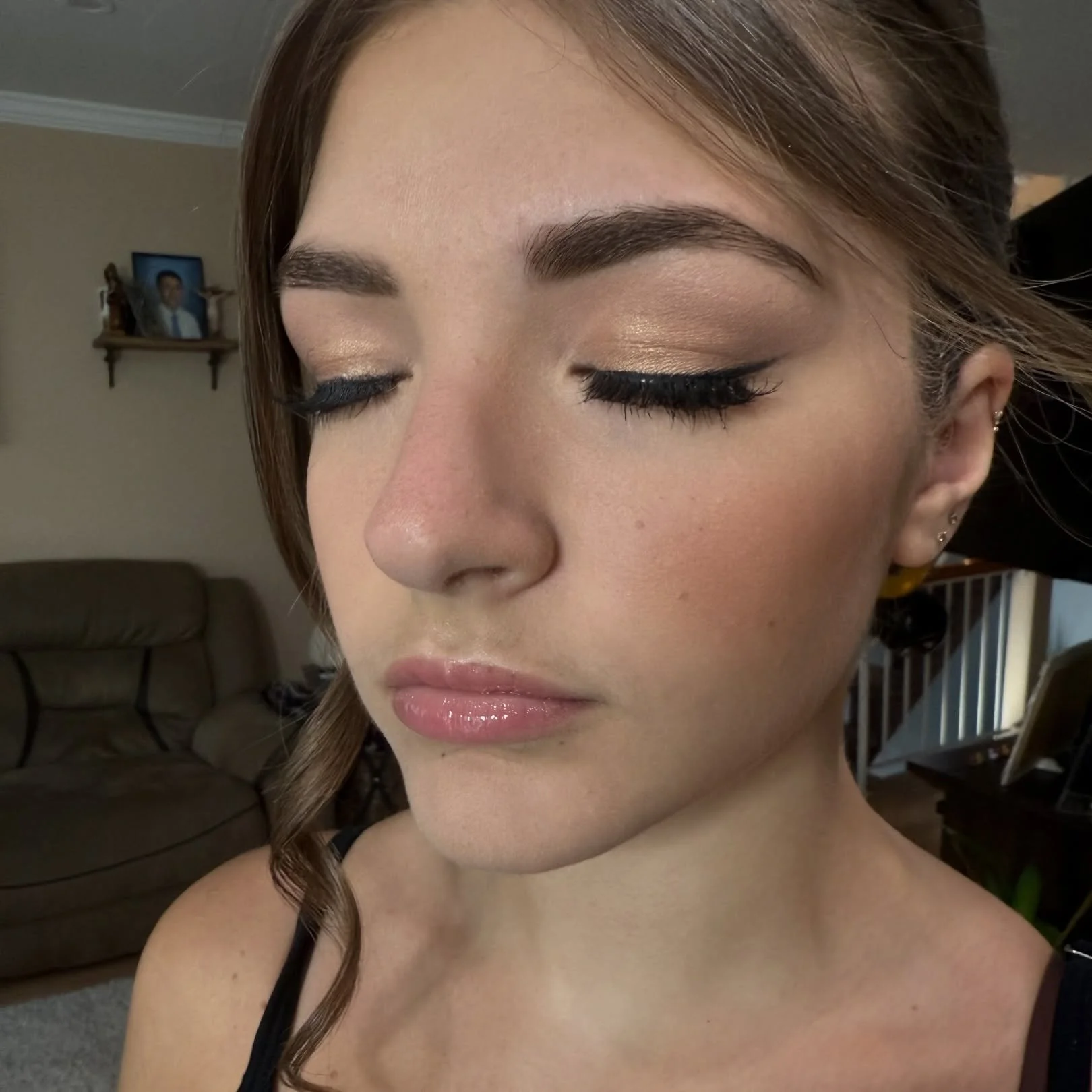 One day she&rsquo;ll look back at these photos and remember exactly how she felt tonight. ✨🤍

Thank you @toniprocida10 for letting me be a small part of such a special memory! Makeup by me😘