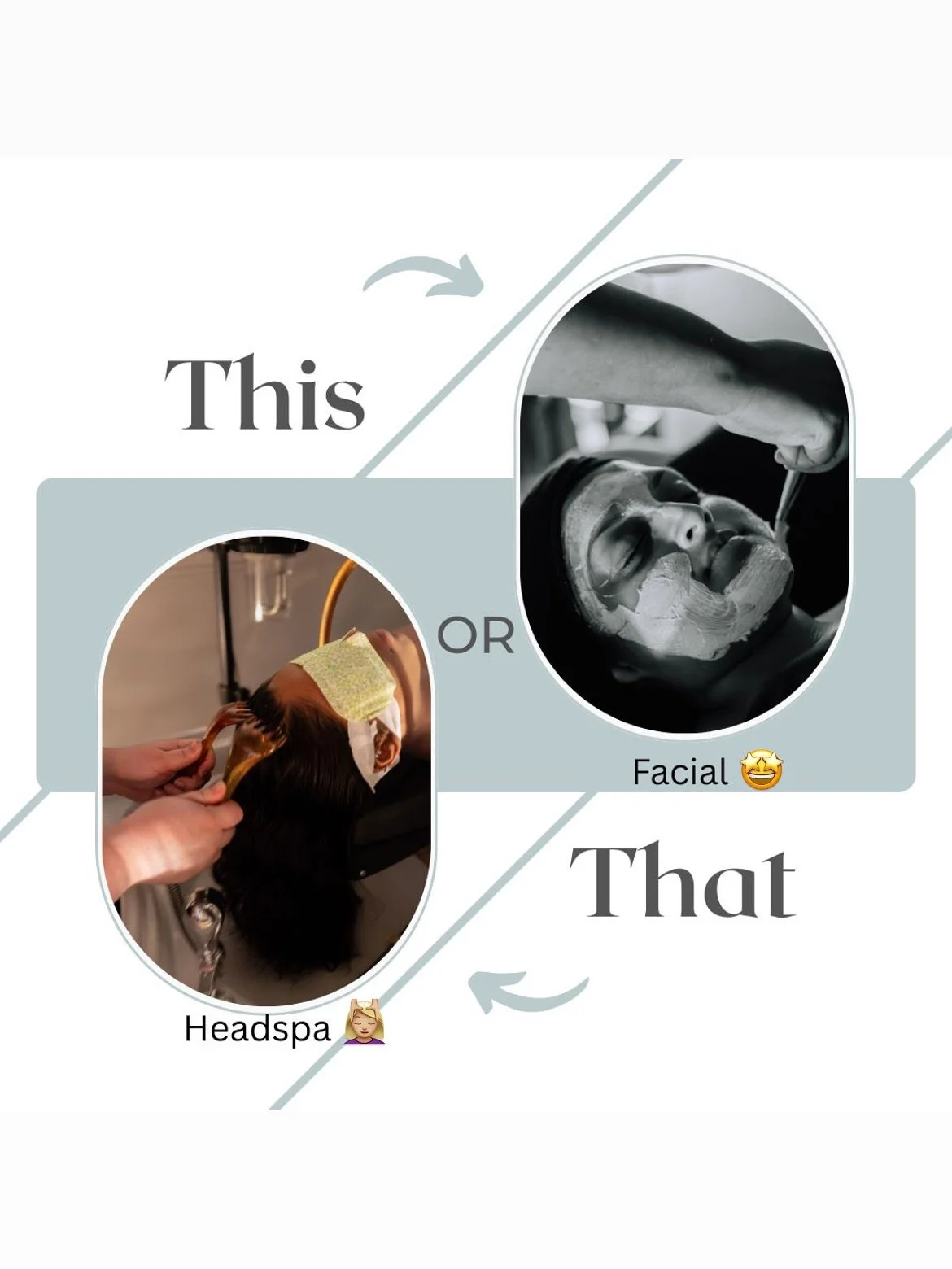 This or That: Soma Headspa Edition 

Swipe through then comment your fav from each using the emojis beside them! Headspas or facials?! Steamer or waterfall?! 👀👀 

We wanna know your favs!