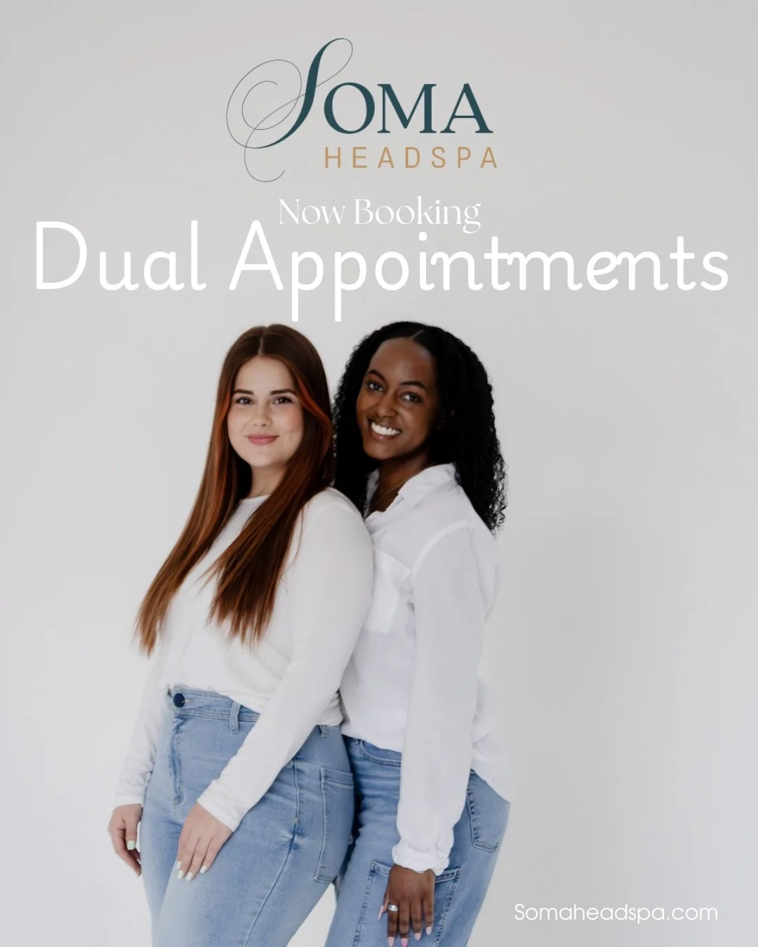 You asked, we listened! Your favorite self-care date is here 🤍 

On Friday &amp; Saturdays (Starting Dec, 5th) we&rsquo;re now offering dual appointments - same time, two rooms, two therapists, fully customized treatments 🫶🏽 

Book together with t