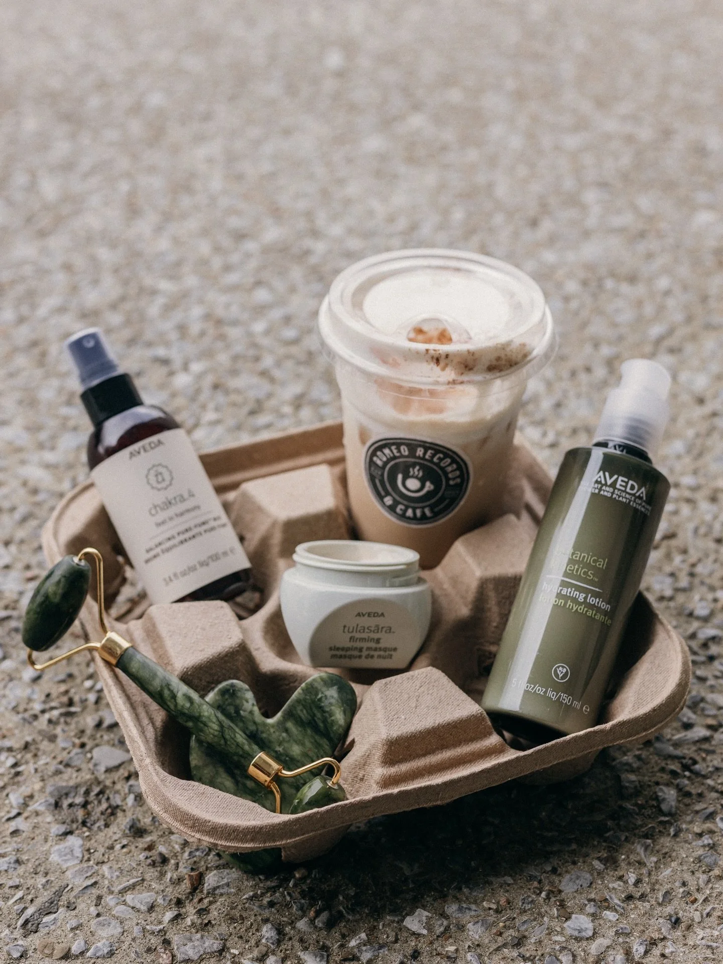 Supporting small businesses never looked (or tasted) better ☕️

Aveda essentials from us + a latte from our friends at @romeorecordsandcafe 🫶🏽