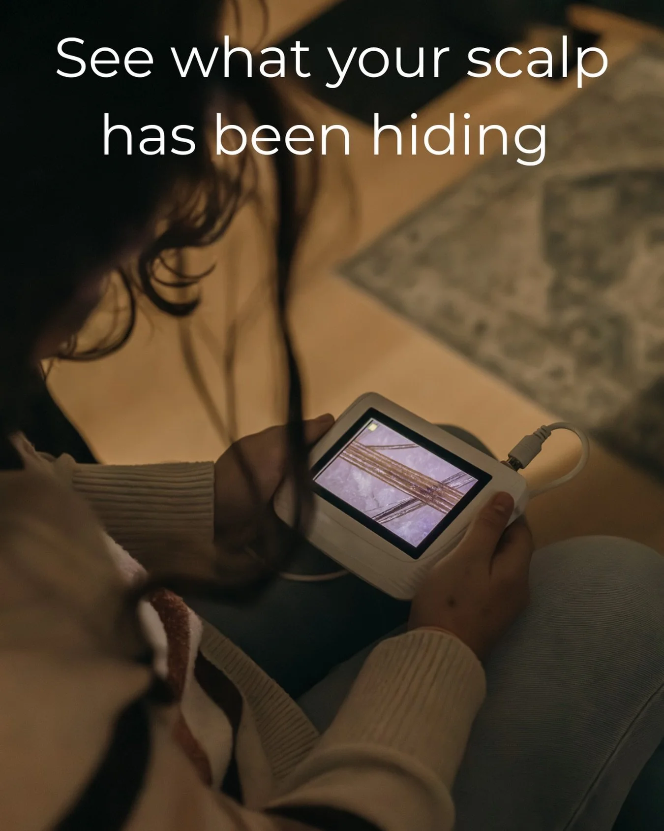 Most people have never seen their scalp up close&hellip;

That&rsquo;s why we start with a scalp analysis. Not to diagnose, but to better understand what&rsquo;s going on &mdash; things like buildup, dryness, oil balance, and overall scalp condition.