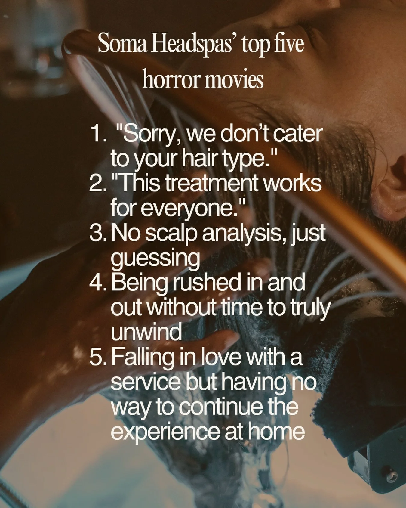 Our Top 5 horror movies 🍿🍿🍿

The real jump scare? Spending time and money on a self-care experience that feels anything but personalized.