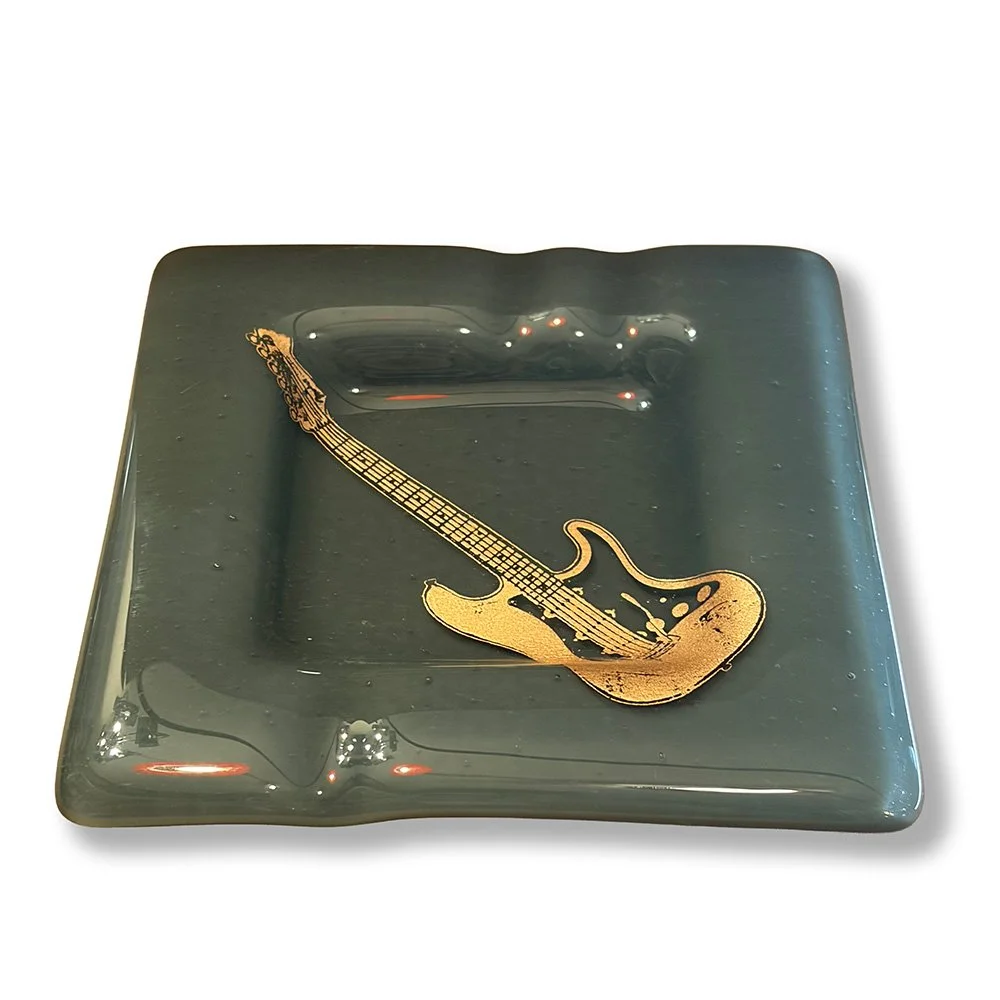 Electric Guitar Glass Ashtray